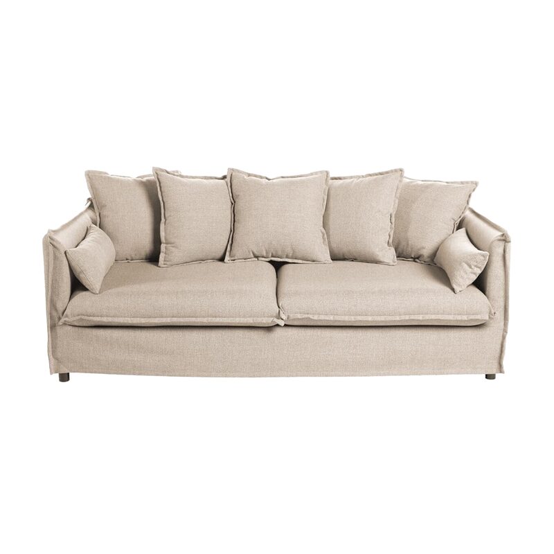 Canapé WILLY coloris beige 2 places
