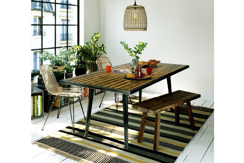Table de salle à manger CUSCO coloris acacia 180 x 90 cm