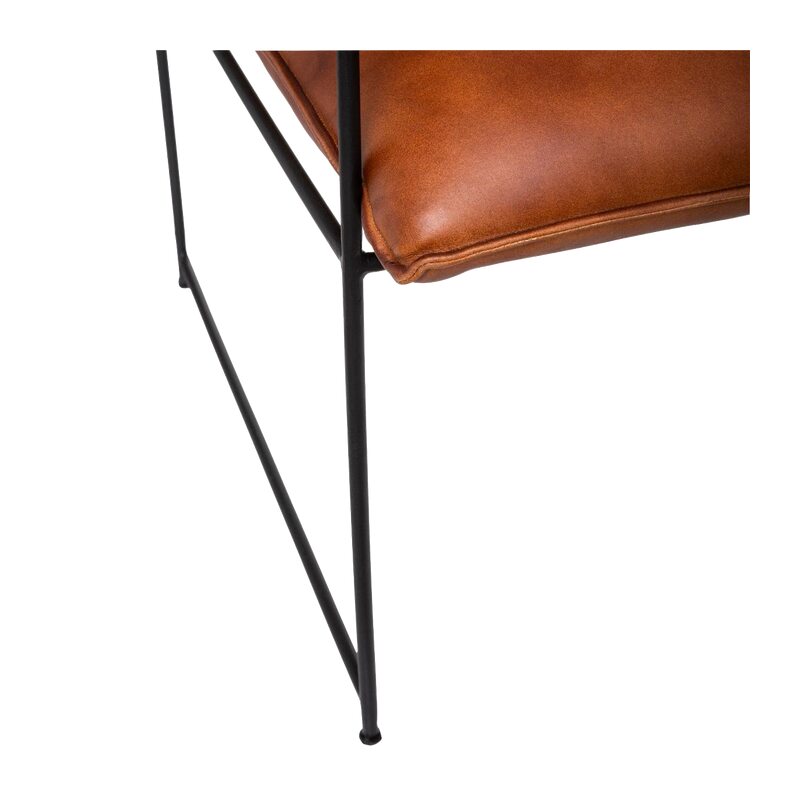 Fauteuil STEVE coloris cognac