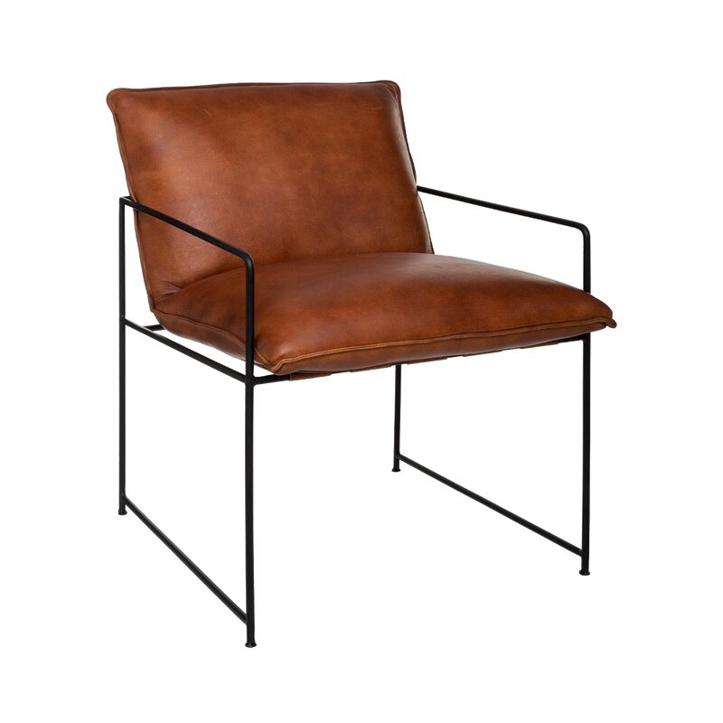 Fauteuil STEVE coloris cognac