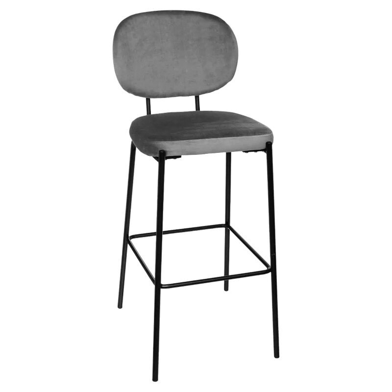 Tabouret de bar ROSIE coloris gris foncé