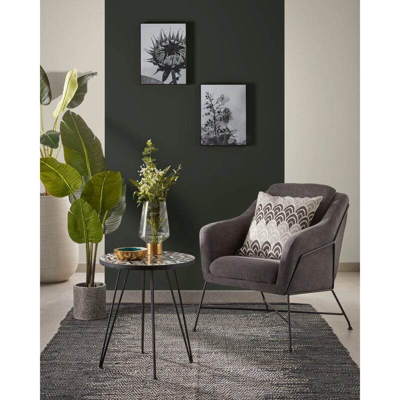Fauteuil BRIDA coloris gris moyen