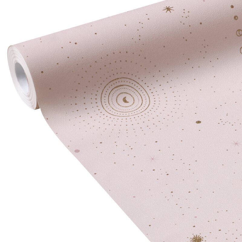 Papier peint intissé CELESTE coloris rose poudré