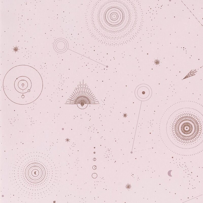 Papier peint intissé CELESTE coloris rose poudré