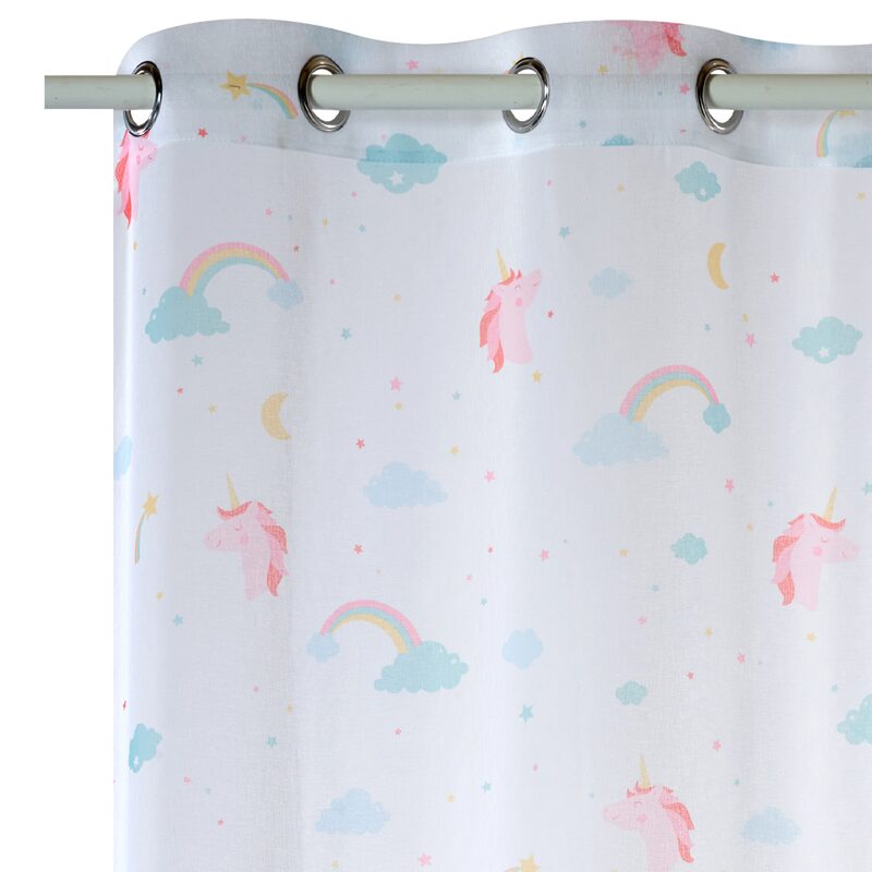 Voilage LICORNE coloris multicolore 140 x 240 cm