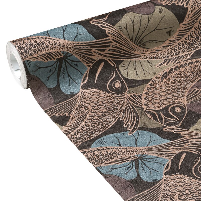 Papier peint intissé TOKYO KOI X METROPOLITAN STORIES coloris noir