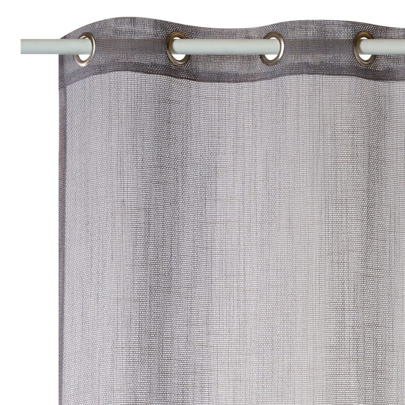 Voilage CARCES coloris bleu indigo 140 x 240 cm