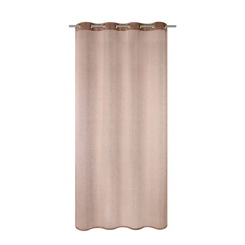 Voilage Lin LINAE coloris rose nude 140 x 260 cm