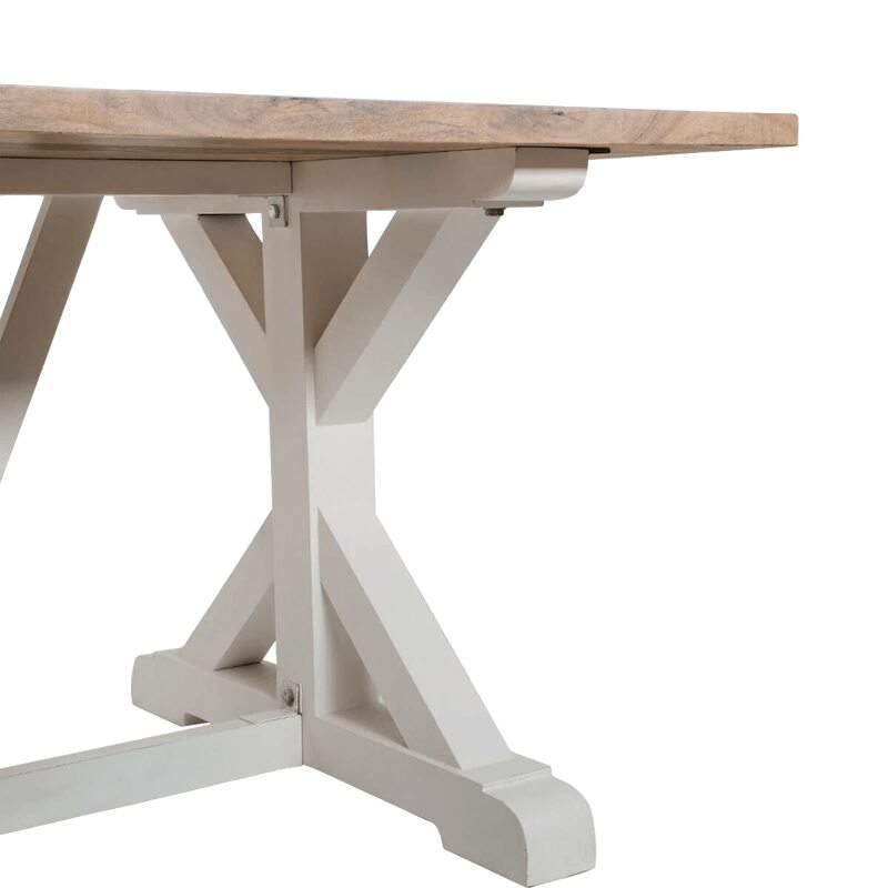 Table de salle à manger JOSEFA coloris Brun bois 200 x 99,5 cm