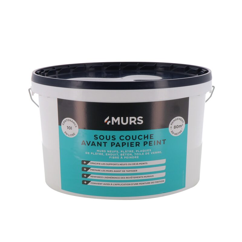 Peinture SOUS COUCHE AVANT PAPIER PEINT Acrylique blanc Mat 10 L