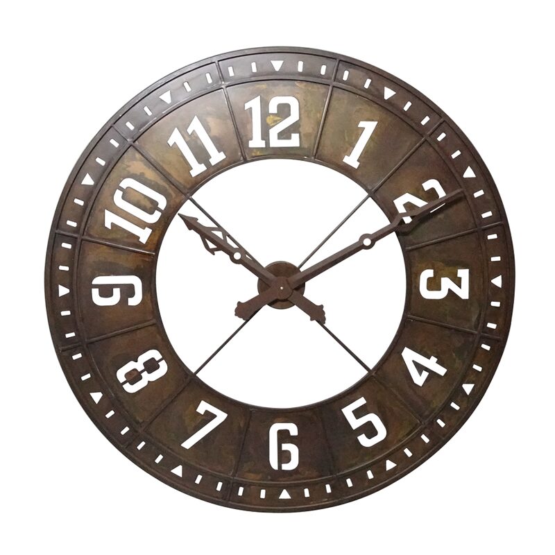 Horloge en métal ANDY coloris brun