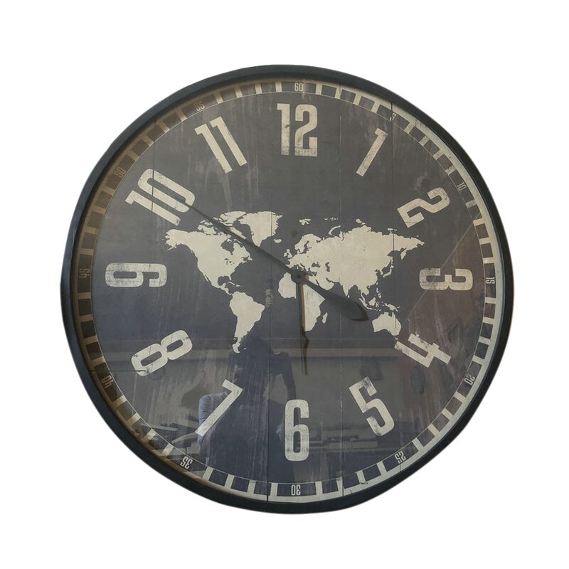Horloge WORLD coloris noir