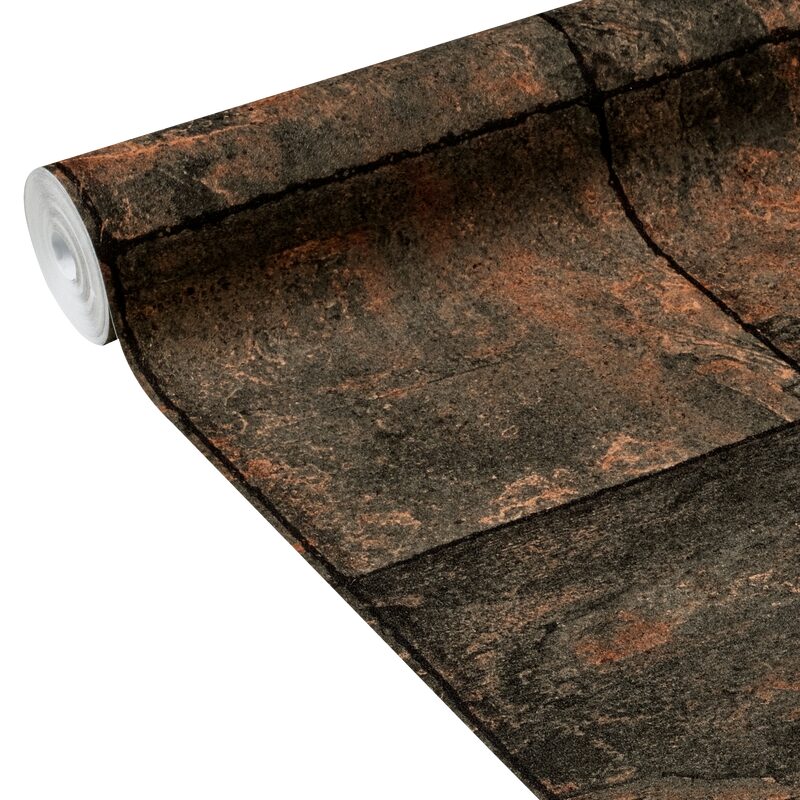 Papier peint intissé DIESEL coloris rouille