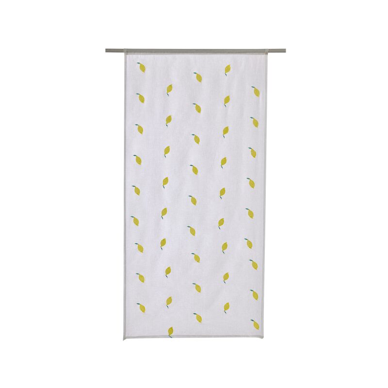Vitrage COMBAWA coloris citron 60 x 120 cm