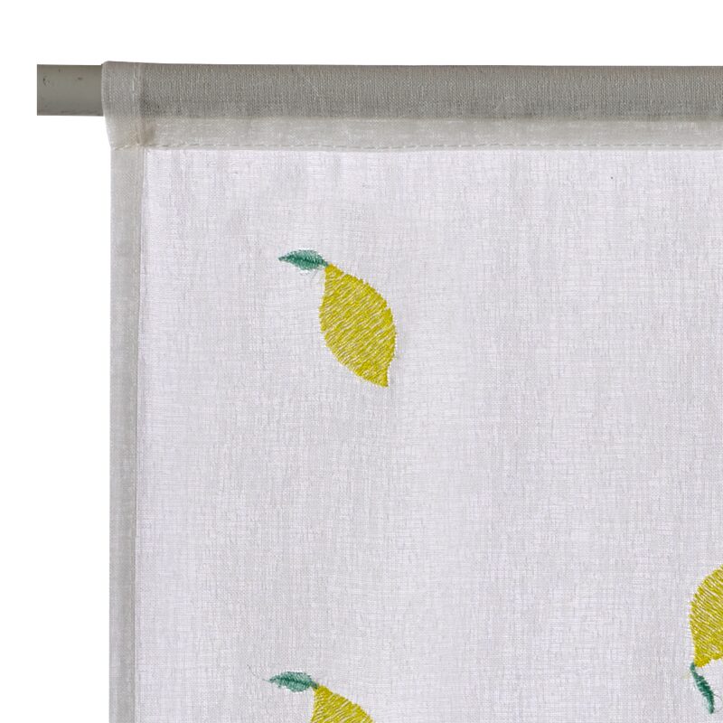 Vitrage COMBAWA coloris citron 60 x 120 cm