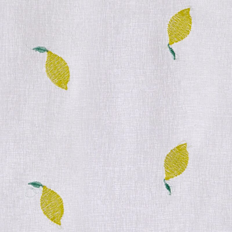 Vitrage COMBAWA coloris citron 60 x 120 cm