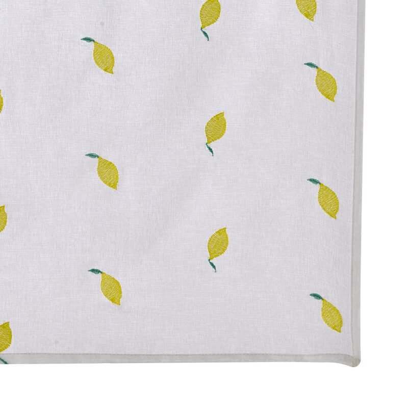 Vitrage COMBAWA coloris citron 60 x 120 cm