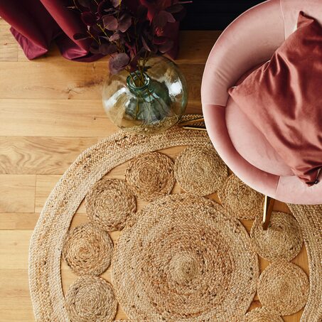 Tapis JANICE coloris beige 118 cm