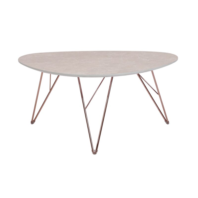 Table basse ANELA coloris rose 90 x 60 cm