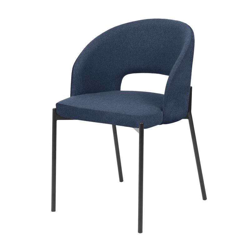 Fauteuil CASSIE coloris bleu foncé