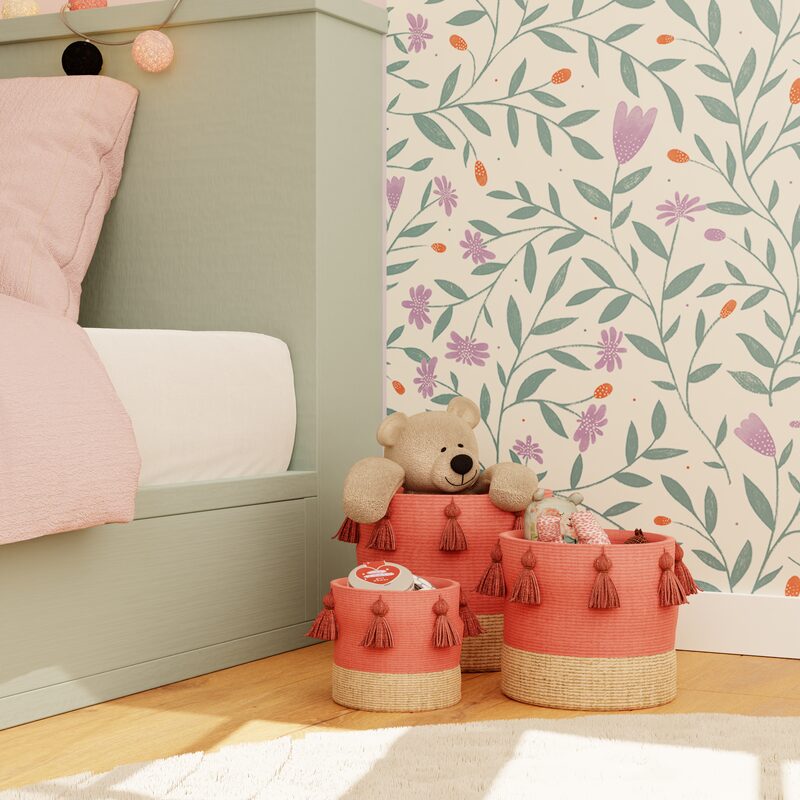 Panier KALIA coloris rose