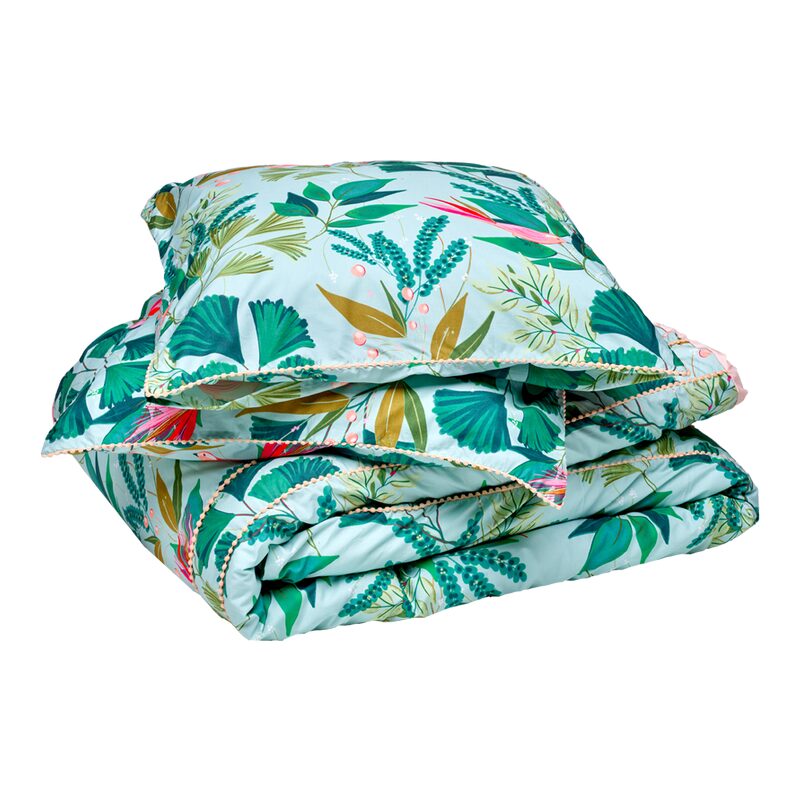 Parure de lit en percale de coton VICTORIA 240 x 220 cm