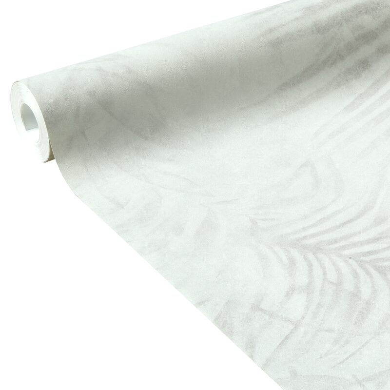 Papier peint intissé SURYA coloris gris perle clair