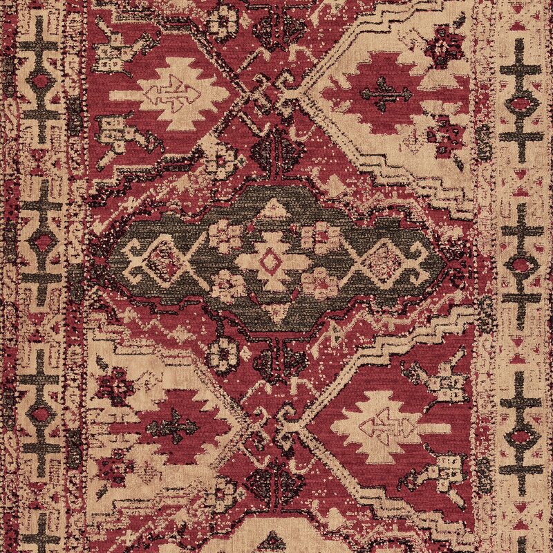 Papier peint intissé MARRAKECH X METROPOLITAN STORIES coloris rouge bordeaux