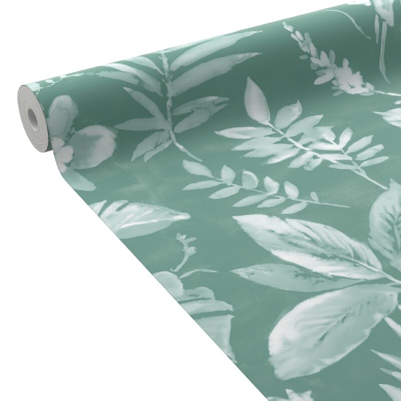 Papier peint intissé CARIENA coloris vert de gris