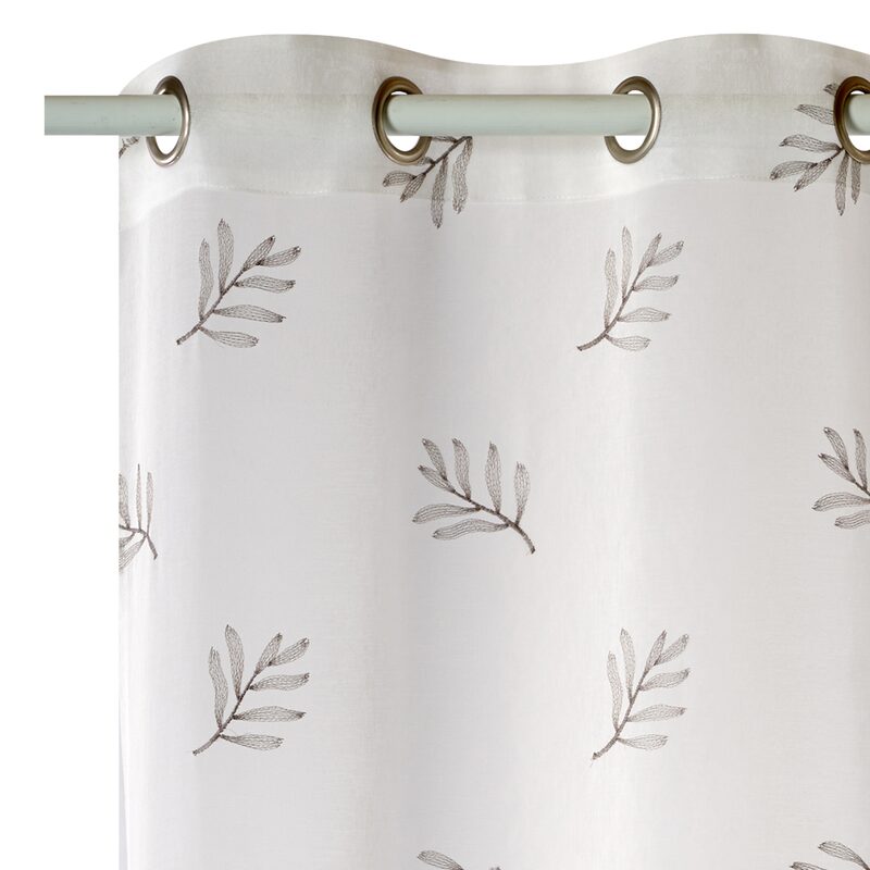 Voilage EMBLEAS coloris gris 140 x 240 cm