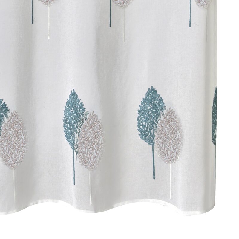 Voilage NARNIA coloris bleu turquoise 140 x 250 cm