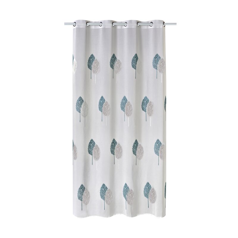 Voilage NARNIA coloris bleu turquoise 140 x 250 cm