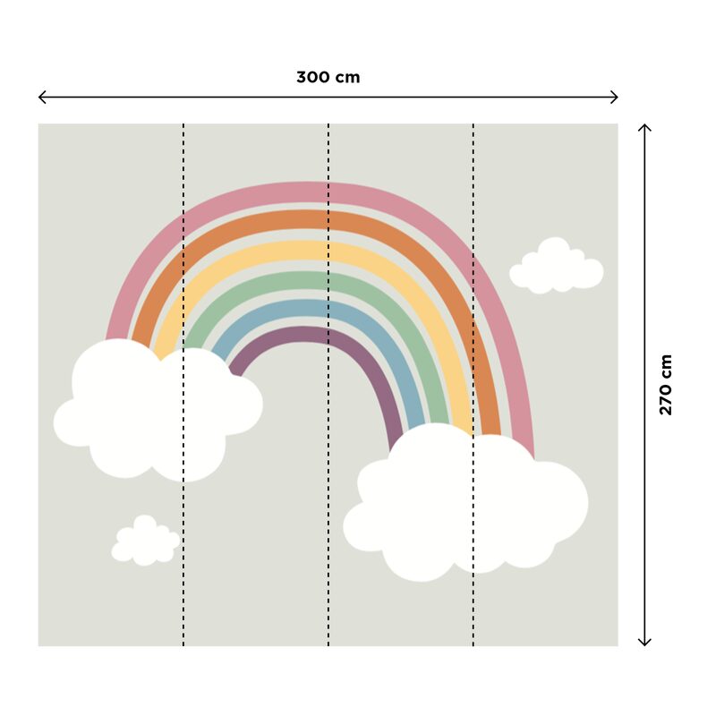 Papier peint panoramique XL RAINBOW 300 x 270 cm
