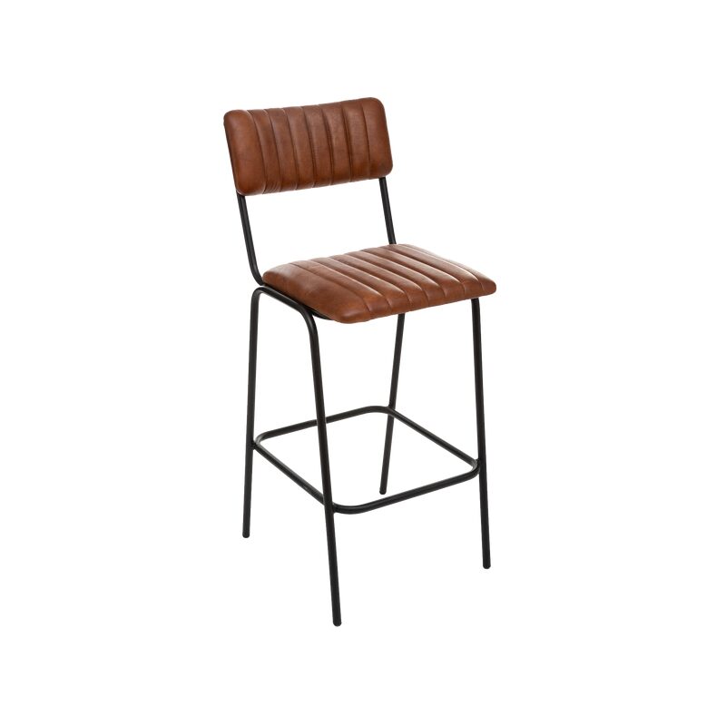 Tabouret de bar GABIN coloris cognac