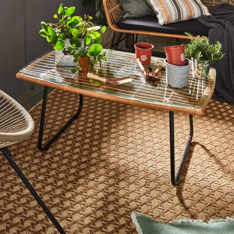 Tapis GRACE coloris beige 140 x 200 cm
