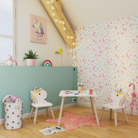 Bureau enfant LISON coloris blanc