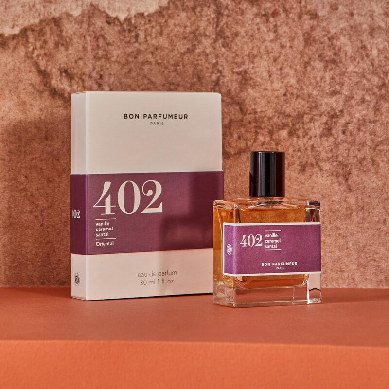 Parfum 402 vanille, caramel, santal