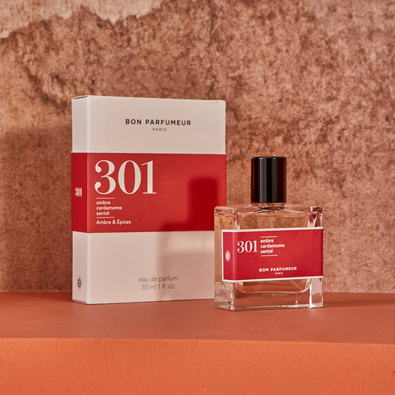 Parfum 301 santal, ambre, cardamome