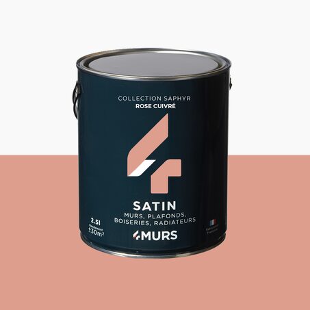 Peinture SAPHYR Alkyde rose cuivré Satiné 2,5 L