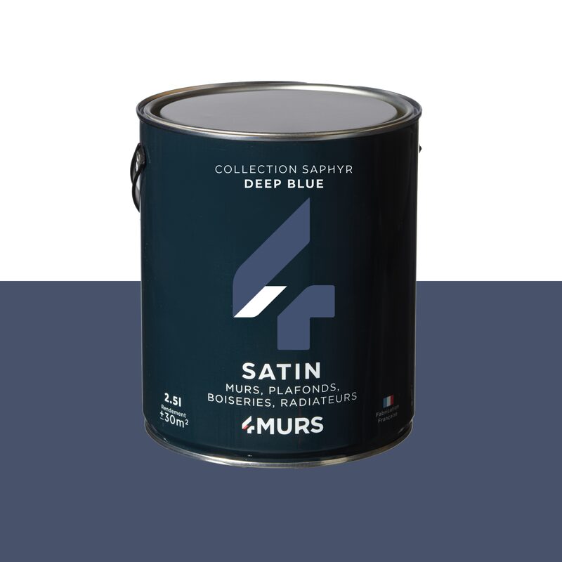 Peinture SAPHYR Alkyde deep blue Satiné 2,5 L