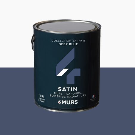 Peinture SAPHYR Alkyde deep blue Satiné 2,5 L