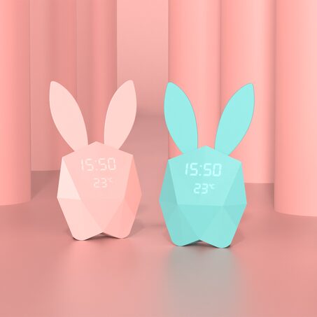 Réveil CUTTY CLOCK RABBIT coloris bleu