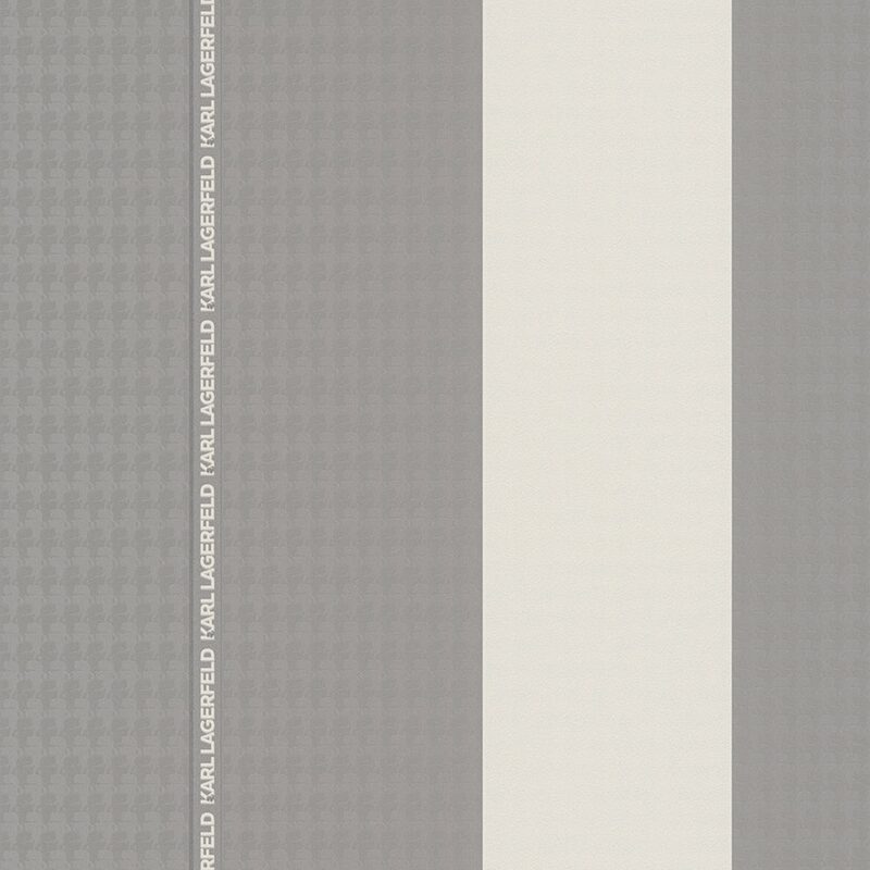 Papier peint intissé KARL LAGERFELD RIBBON coloris gris acier