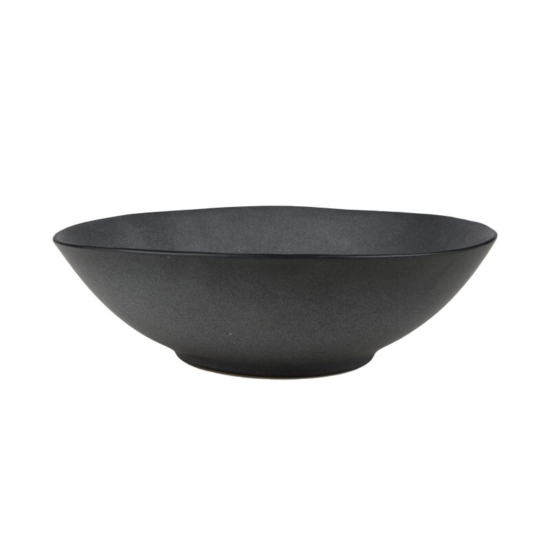 Assiette creuse HEDVIG GRA coloris gris anthracite