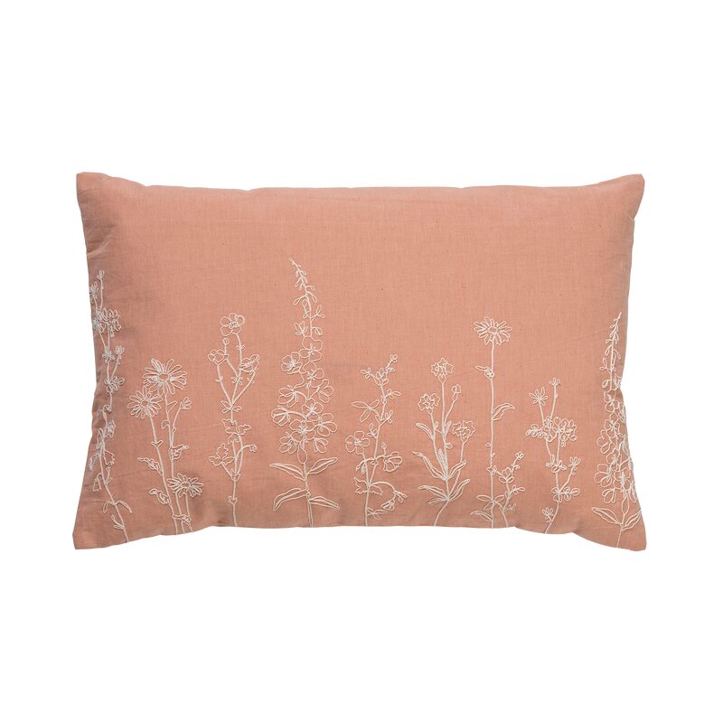 Coussin LEINA coloris nude orangé 40 x 60 cm