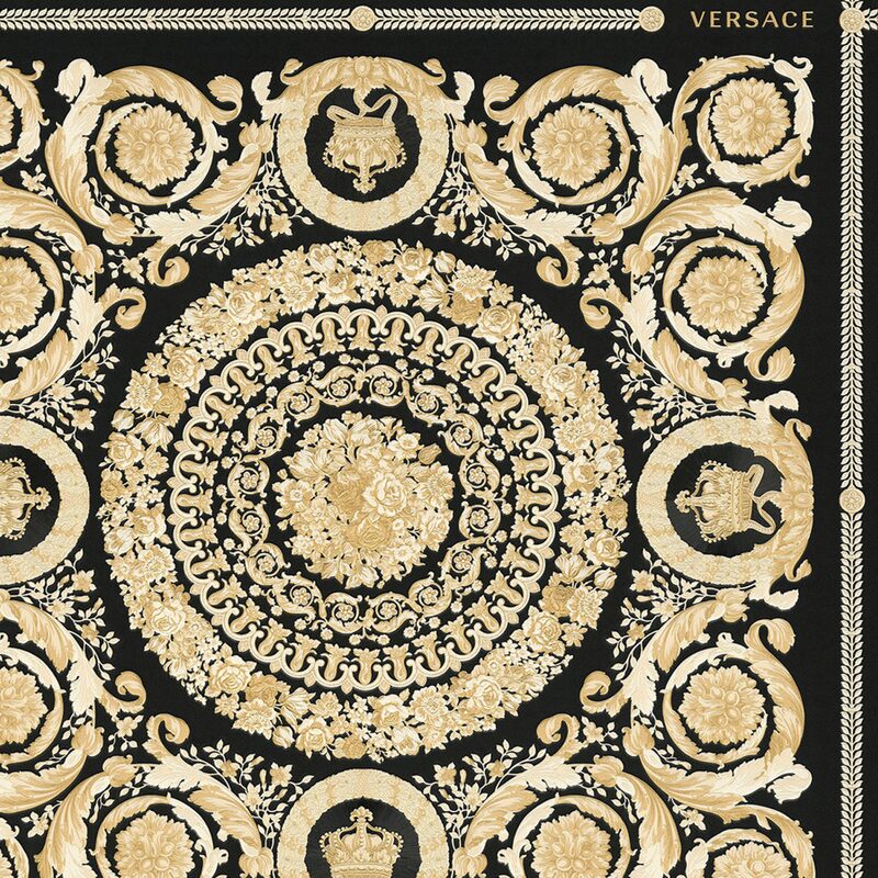 Papier peint intissé VERSACE ICONIC coloris noir