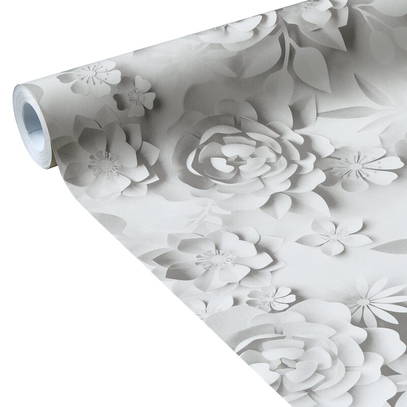 Papier peint intissé WONDERLAND coloris blanc perlé