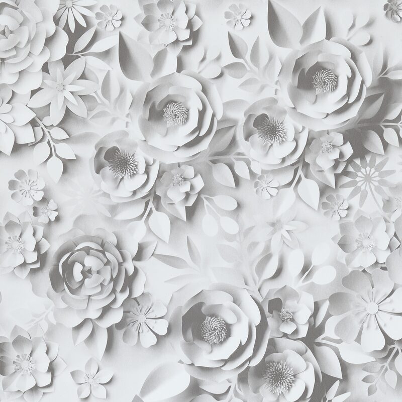 Papier peint intissé WONDERLAND coloris blanc perlé