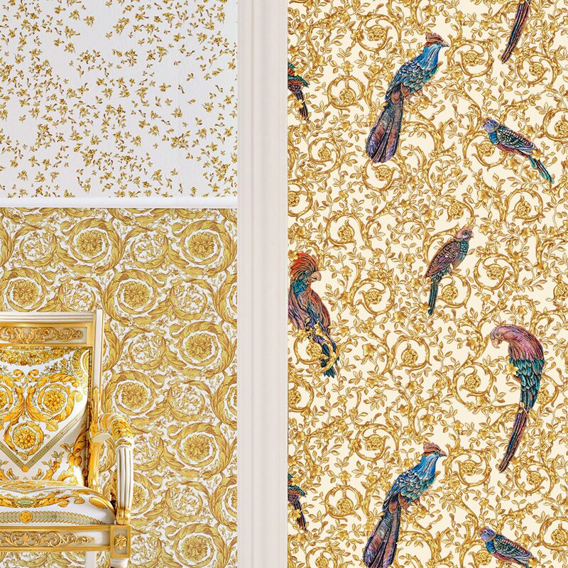 Papier peint intissé VERSACE PARADISO coloris blanc