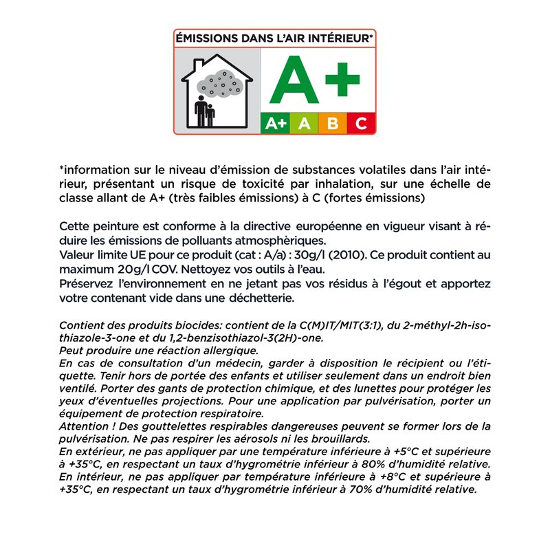 Peinture Multi-supports ILLICO Acrylique vert anis Satiné 2,5 L